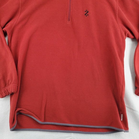 IZOD Sweatshirt Men's Mock Neck Long Sleeve Waffle Knit 1/4 Zip Pullover Brown X - Picture 4 of 12